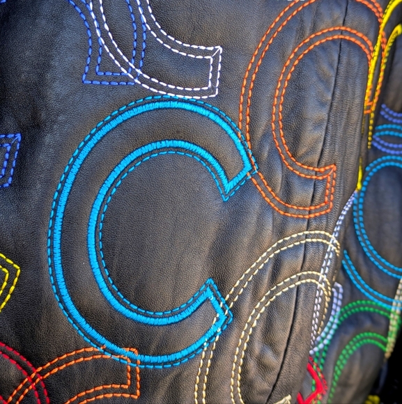 Italian Lamb Skin Embroidered Men's Leather Jacket with Fur Trimmed Hood Size 5x - Picture 5 of 16